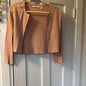 Hugo Boss Peach Blazer Cropped Suit Jacket